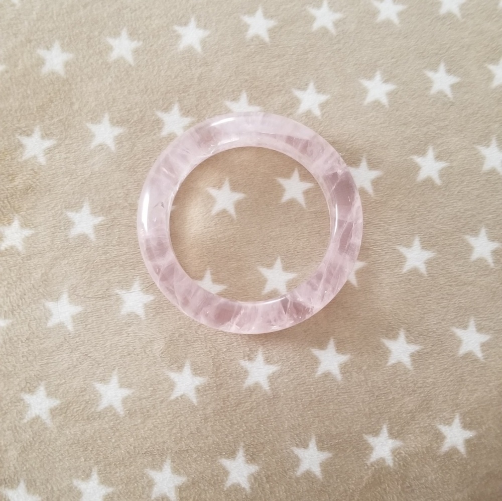 vintage rose quartz bangle